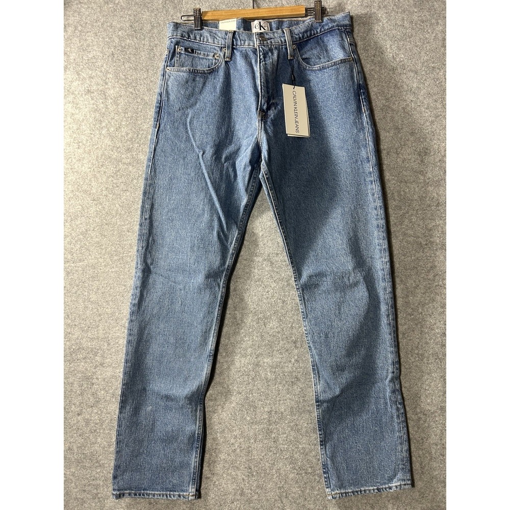 NWT Made In Mexico Calvin Klein Jeans 035 Men's 34x32 Straight Fit Light Wash